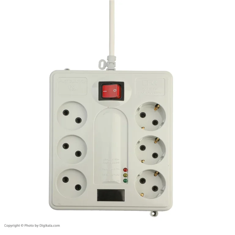 چندراهی برق و محافظ پارت الکتریک شش خانه کد PE21604
