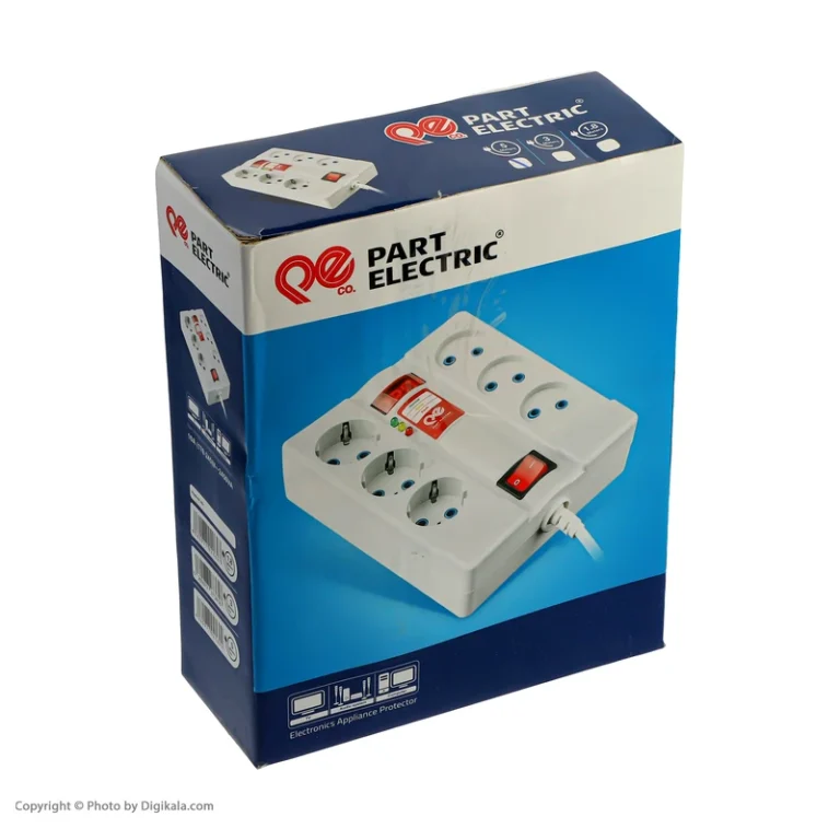 چندراهی برق و محافظ پارت الکتریک شش خانه کد PE21604